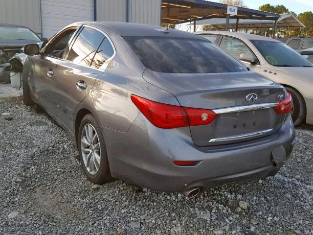 JN1BV7AP5FM331689 - 2015 INFINITI Q50 BASE GRAY photo 3