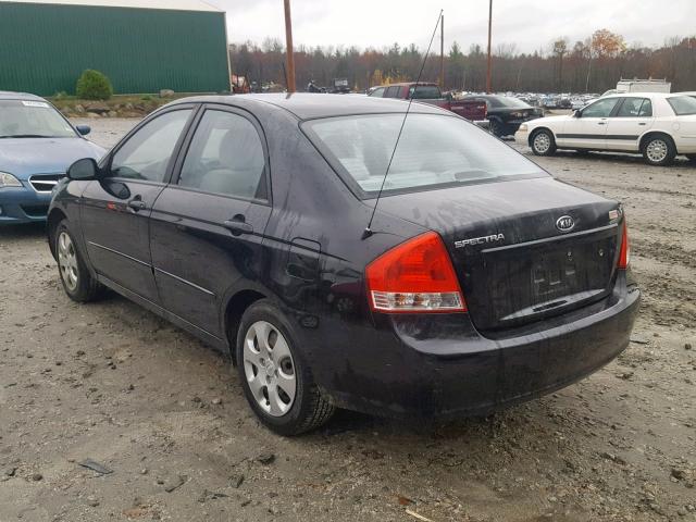 KNAFE222995621322 - 2009 KIA SPECTRA EX BLACK photo 3