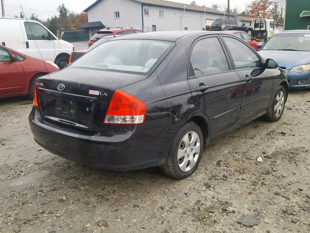 KNAFE222995621322 - 2009 KIA SPECTRA EX BLACK photo 4