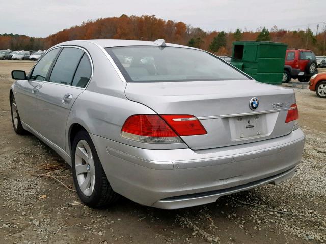 WBAHN83587DT75421 - 2007 BMW 750 SILVER photo 3