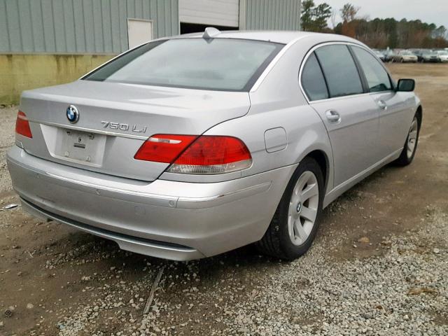 WBAHN83587DT75421 - 2007 BMW 750 SILVER photo 4