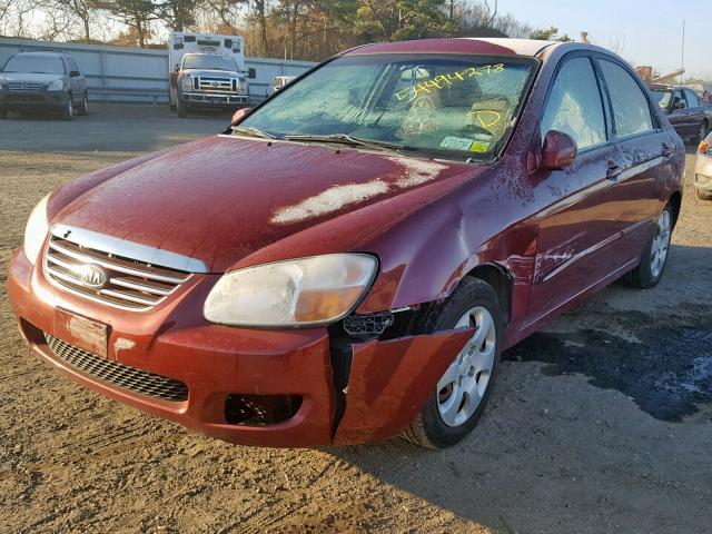 KNAFE121175396280 - 2007 KIA SPECTRA EX BURGUNDY photo 2