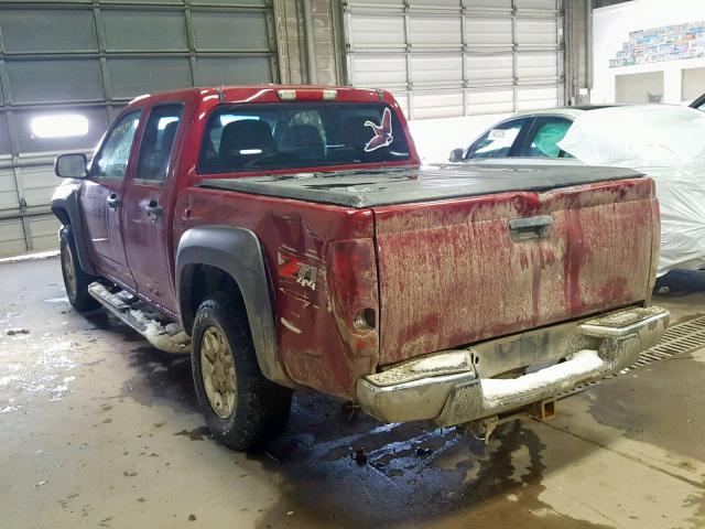 1GCDT136258173428 - 2005 CHEVROLET COLORADO MAROON photo 3