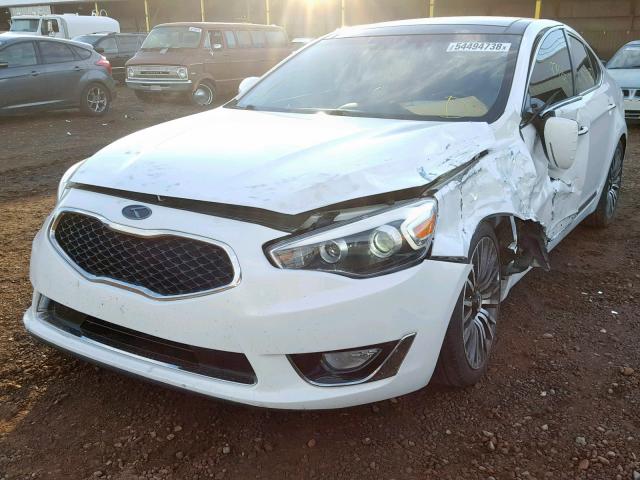 KNALN4D78E5129110 - 2014 KIA CADENZA PR WHITE photo 2