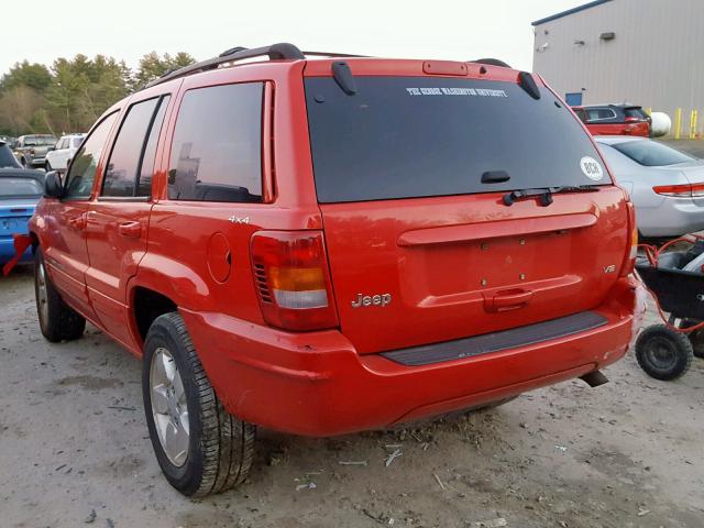 1J4GW58N71C559176 - 2001 JEEP GRAND CHER RED photo 3