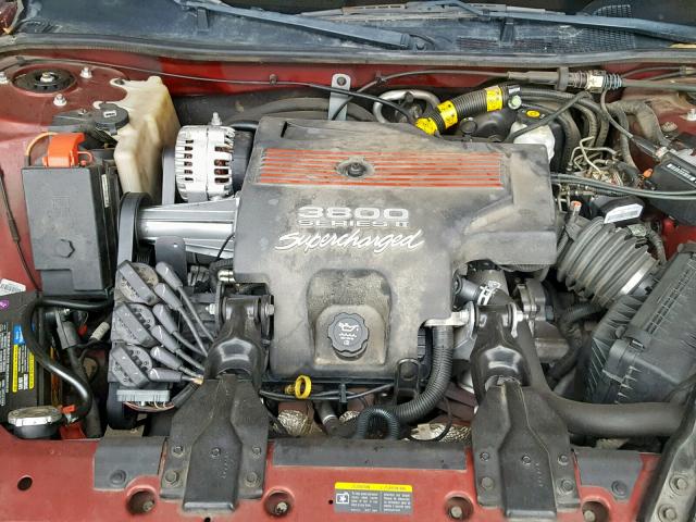 1G2WR52103F126951 - 2003 PONTIAC GRAND PRIX RED photo 7