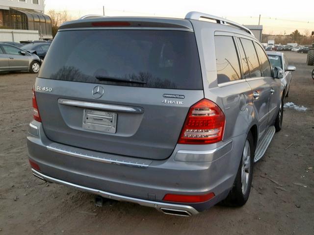 4JGBF7BE4BA747635 - 2011 MERCEDES-BENZ GL 450 4MA GRAY photo 4