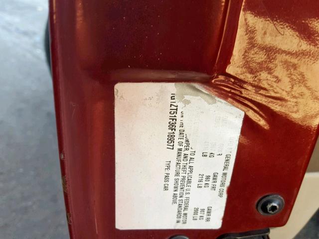 1G1ZT52855F314559 - 2005 CHEVROLET MALIBU LS RED photo 10