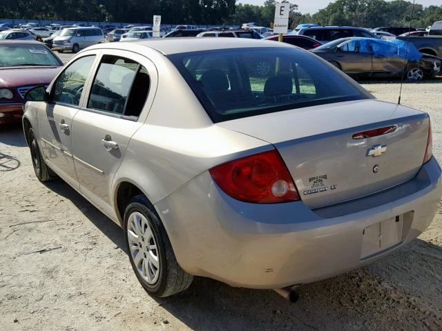 1G1AT58H897267046 - 2009 CHEVROLET COBALT LT SILVER photo 3