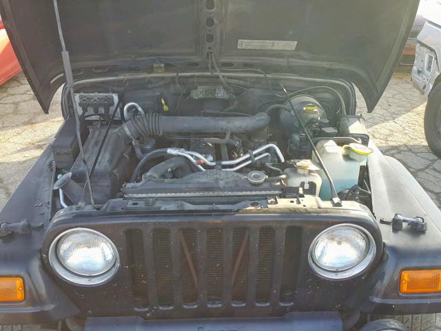 1J4FA49S62P745519 - 2002 JEEP WRANGLER / BLACK photo 7