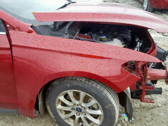3FA6P0G79FR119804 - 2015 FORD FUSION S RED photo 9