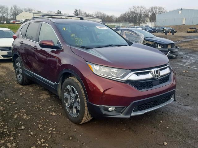 7FARW2H84JE006998 - 2018 HONDA CR-V EXL MAROON photo 1