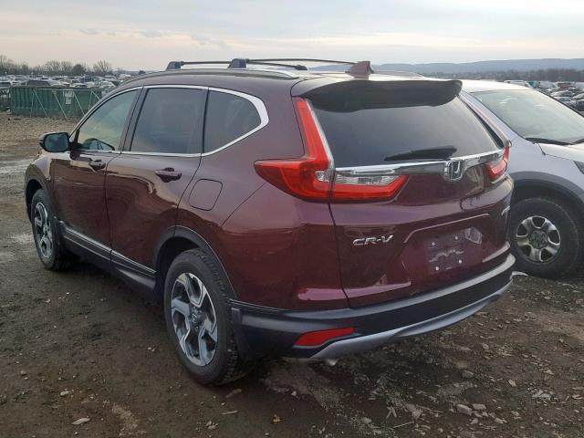 7FARW2H84JE006998 - 2018 HONDA CR-V EXL MAROON photo 3