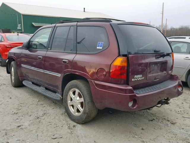 1GKDT13S972141308 - 2007 GMC ENVOY MAROON photo 3