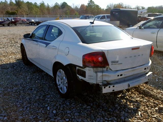 1B3BD4FB0BN517304 - 2011 DODGE AVENGER EX WHITE photo 3