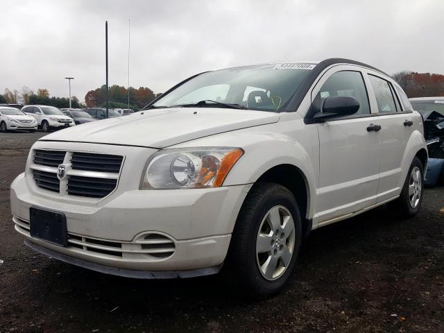 1B3HB28B97D192697 - 2007 DODGE CALIBER WHITE photo 2