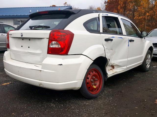 1B3HB28B97D192697 - 2007 DODGE CALIBER WHITE photo 4