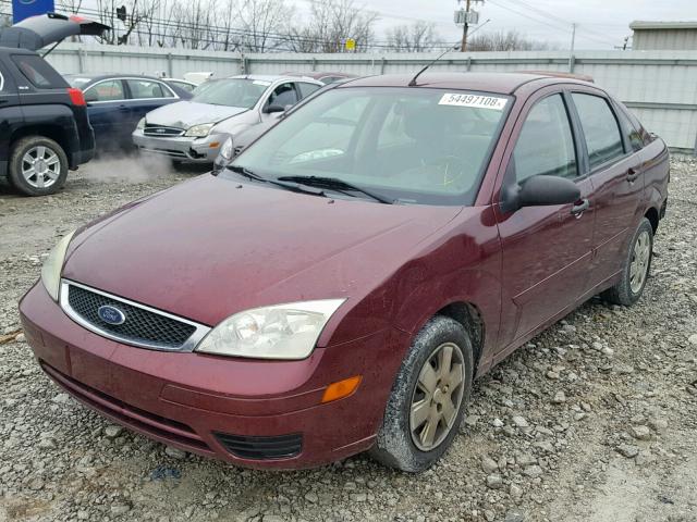 1FAFP34N37W297260 - 2007 FORD FOCUS ZX4 RED photo 2