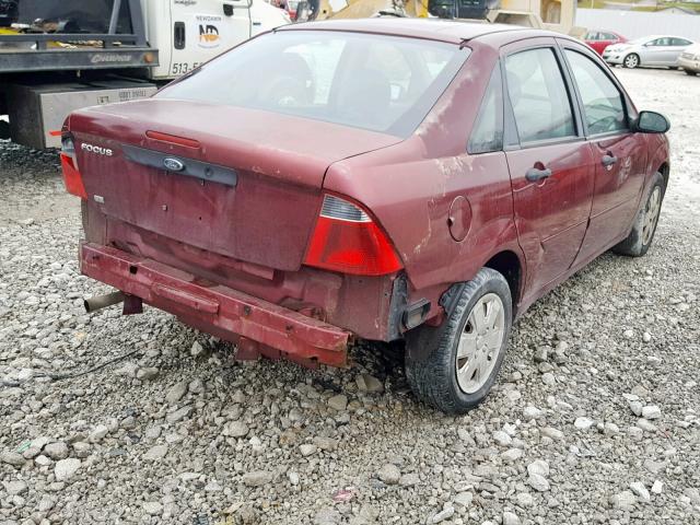 1FAFP34N37W297260 - 2007 FORD FOCUS ZX4 RED photo 4