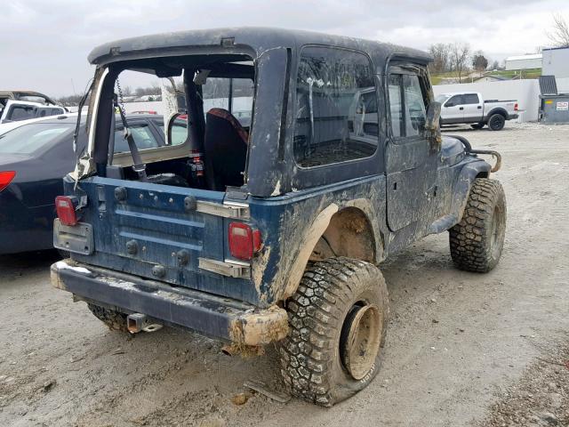 1J4FY29P0WP788657 - 1998 JEEP WRANGLER / BLUE photo 4