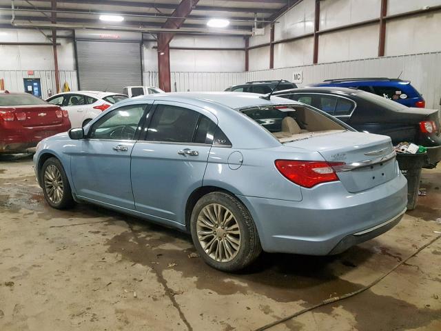 1C3CCBCB5CN299395 - 2012 CHRYSLER 200 LIMITE BLUE photo 3