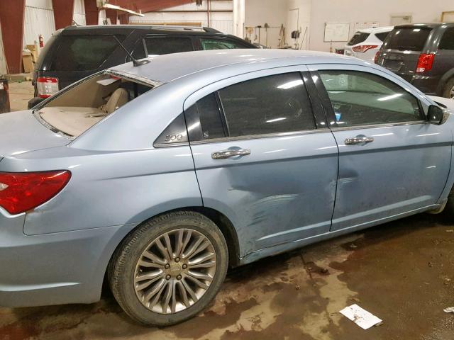 1C3CCBCB5CN299395 - 2012 CHRYSLER 200 LIMITE BLUE photo 9