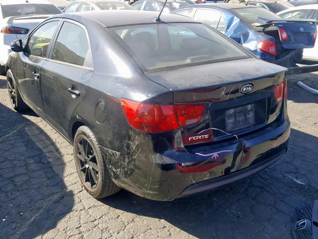 KNAFU4A21B5406751 - 2011 KIA FORTE EX BLACK photo 3