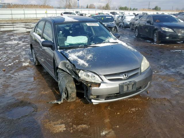 2HGES16365H579653 - 2005 HONDA CIVIC DX V GRAY photo 1