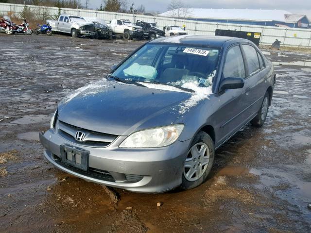 2HGES16365H579653 - 2005 HONDA CIVIC DX V GRAY photo 2