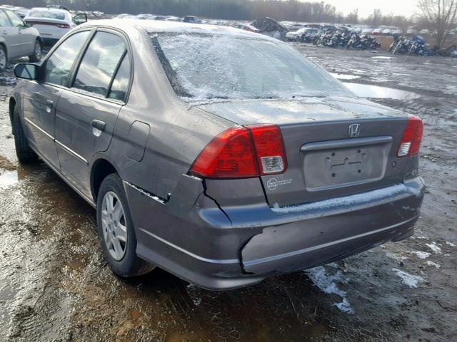 2HGES16365H579653 - 2005 HONDA CIVIC DX V GRAY photo 3