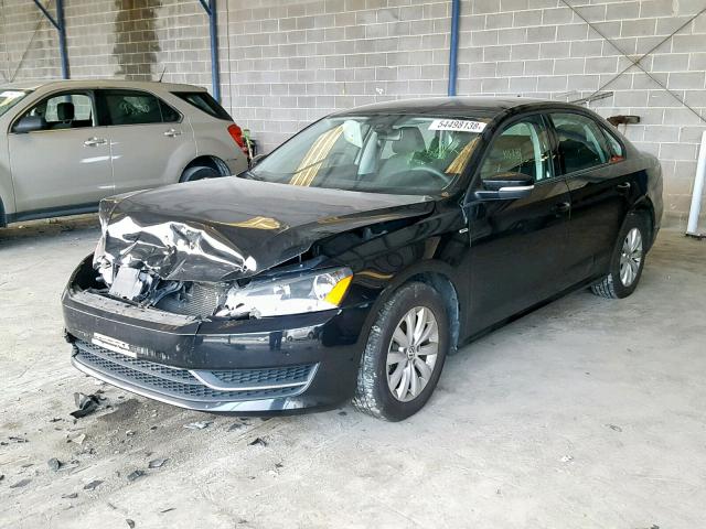 1VWAP7A31DC150475 - 2013 VOLKSWAGEN PASSAT S BLACK photo 2