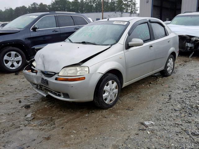 KL1TD52675B301870 - 2005 CHEVROLET AVEO BASE Күміс фото 2