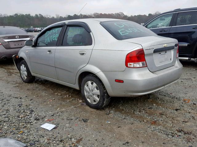 KL1TD52675B301870 - 2005 CHEVROLET AVEO BASE Күміс фото 3