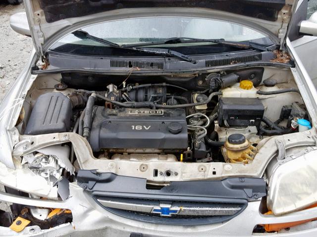 KL1TD52675B301870 - 2005 CHEVROLET AVEO BASE Күміс фото 7