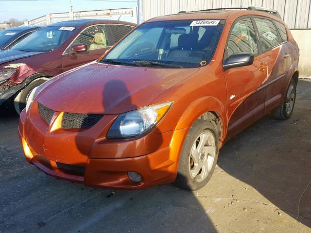 5Y2SM628X4Z430008 - 2004 PONTIAC VIBE ORANGE photo 2