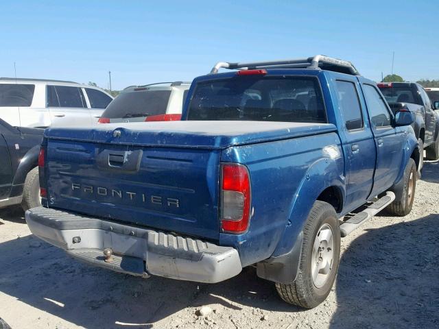 1N6ED27T71C315106 - 2001 NISSAN FRONTIER C BLUE photo 4