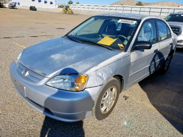 2HGES165X1H598833 - 2001 HONDA CIVIC LX SILVER photo 2