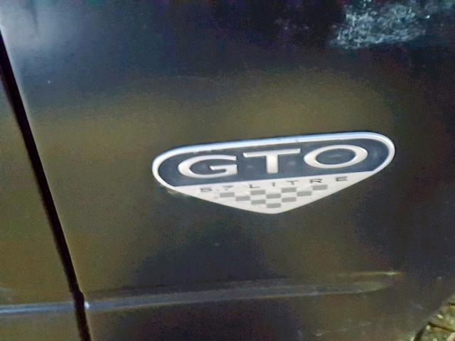 6G2VX12G04L215679 - 2004 PONTIAC GTO BLACK photo 9