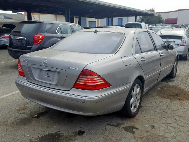 WDBNG83J85A459264 - 2005 MERCEDES-BENZ S 430 4MAT SILVER photo 4