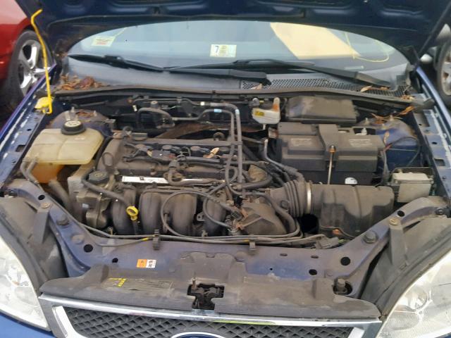 1FAHP34N36W256537 - 2006 FORD FOCUS ZX4 BLUE photo 7