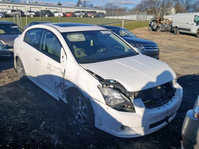 3N1AB6AP3CL609963 - 2012 NISSAN SENTRA 2.0 WHITE photo 1