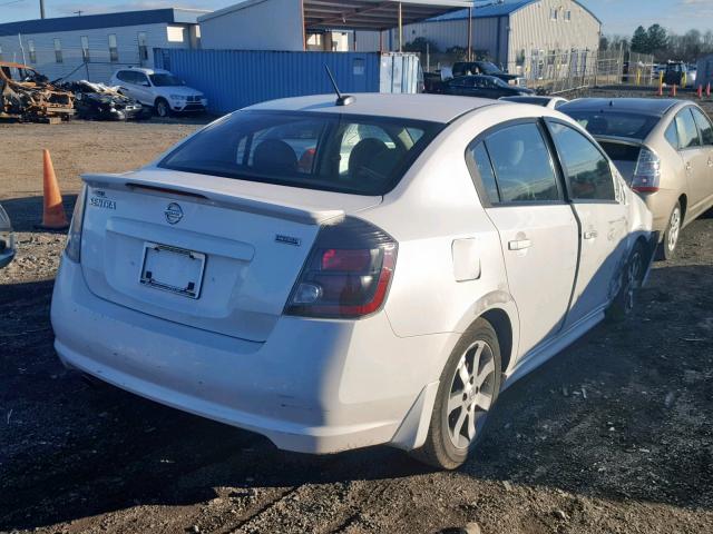 3N1AB6AP3CL609963 - 2012 NISSAN SENTRA 2.0 WHITE photo 4