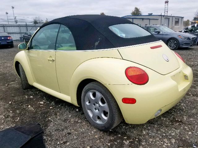 3VWCK21Y03M316178 - 2003 VOLKSWAGEN NEW BEETLE 黄色 照片 3