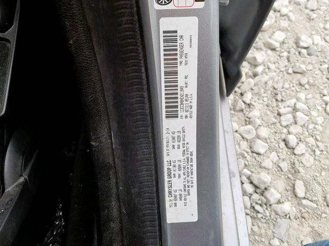 1C3CCBABXEN211849 - 2014 CHRYSLER 200 LX GRAY photo 10