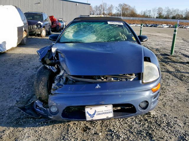 4A3AE75H93E068038 - 2003 MITSUBISHI ECLIPSE SP BLUE photo 9