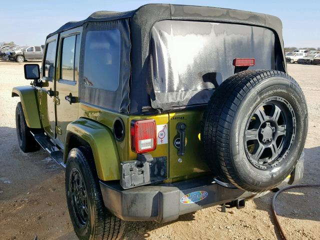 1J4GB59127L205954 - 2007 JEEP WRANGLER S GREEN photo 3