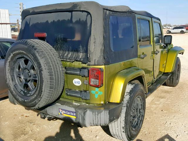 1J4GB59127L205954 - 2007 JEEP WRANGLER S GREEN photo 4