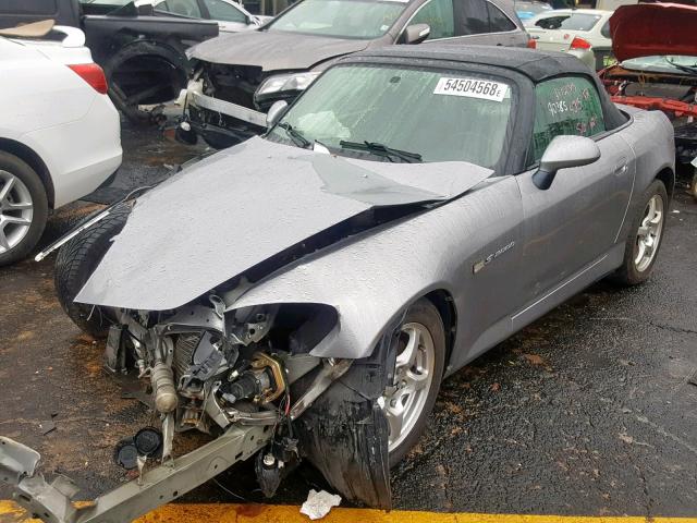 JHMAP114XYT004315 - 2000 HONDA S2000 SILVER photo 2