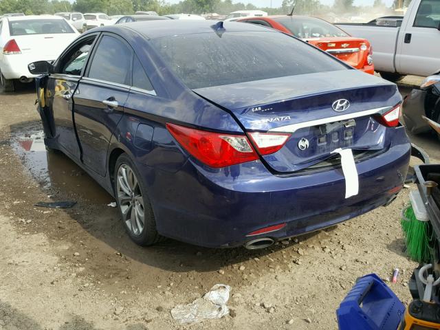 5NPEC4AC2DH805696 - 2013 HYUNDAI SONATA SE BLUE photo 3