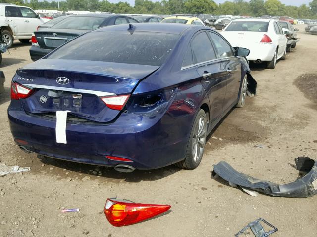 5NPEC4AC2DH805696 - 2013 HYUNDAI SONATA SE BLUE photo 4